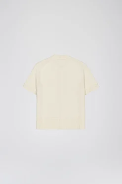 Gilet blanc cassé à manches courtes