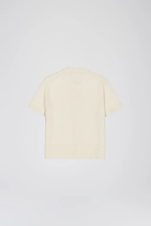 Gilet blanc cassé à manches courtes