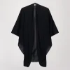 Gilet chauve-souris en mousseline de soie marine