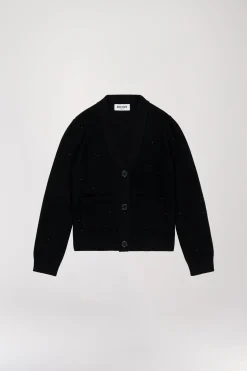 Gilet en cachemire lurex noir