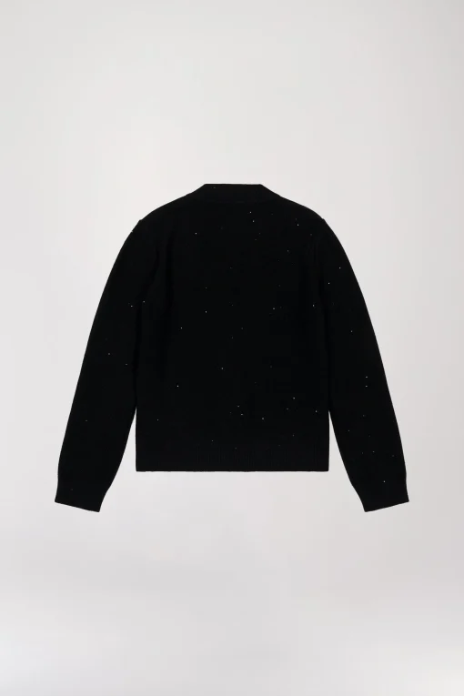 Gilet en cachemire lurex noir