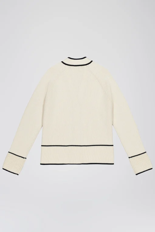 Gilet en coton en blanc cassé