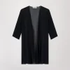 Gilet en mousseline de soie marine