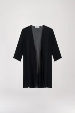 Gilet en mousseline de soie marine