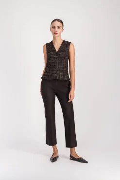 Gilet en tweed ebene
