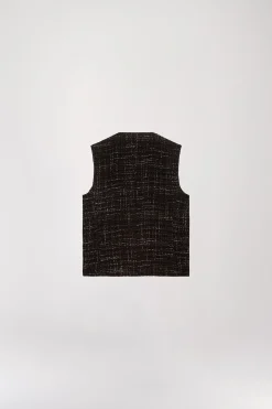 Gilet en tweed ebene