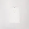 Gilet sans manche col V blanc