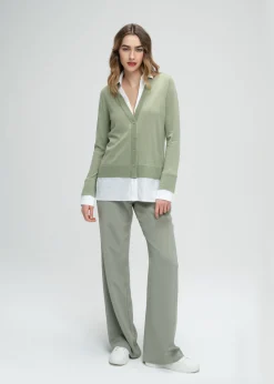 Gilet trompe-l'œil kaki