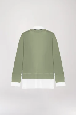 Gilet trompe-l'œil kaki