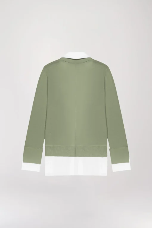 Gilet trompe-l'œil kaki