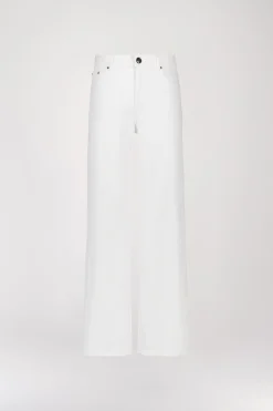 Jeans large blanc denim