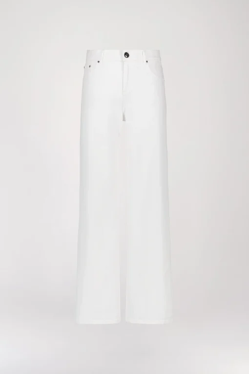 Jeans large blanc denim