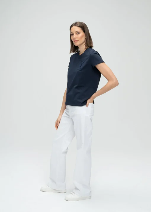 Jeans large blanc denim