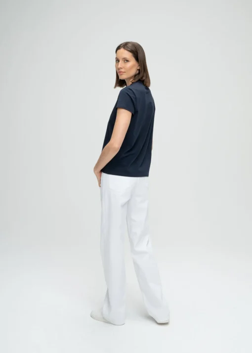 Jeans large blanc denim