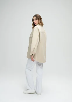 Jeans large blanc denim