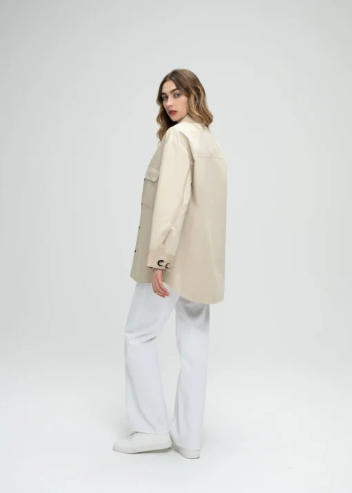 Jeans large blanc denim