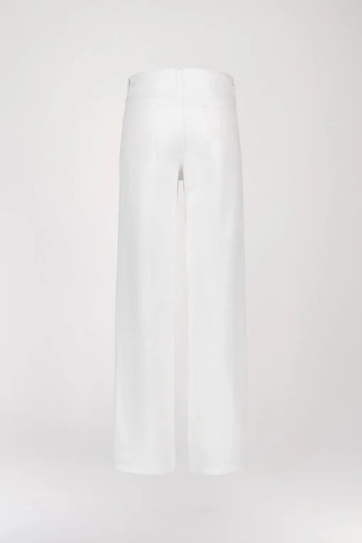 Jeans large blanc denim
