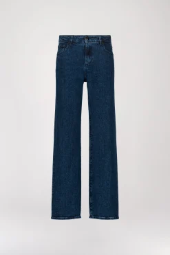Jeans large bleu denim