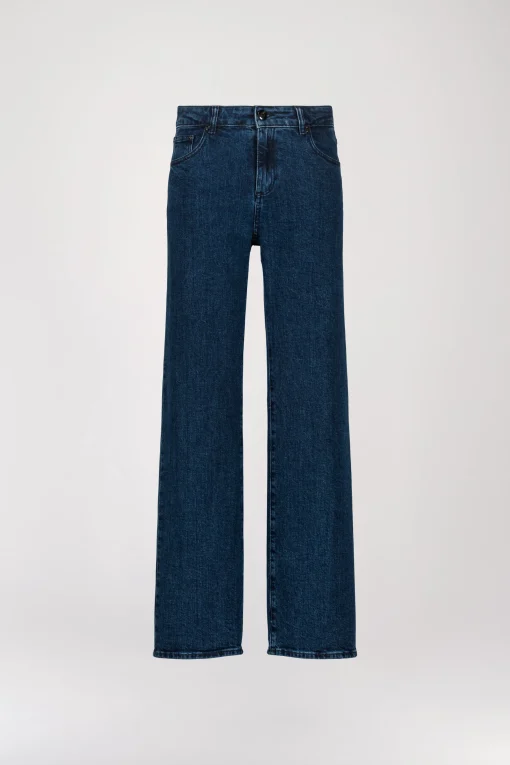 Jeans large bleu denim