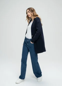 Jeans large bleu denim