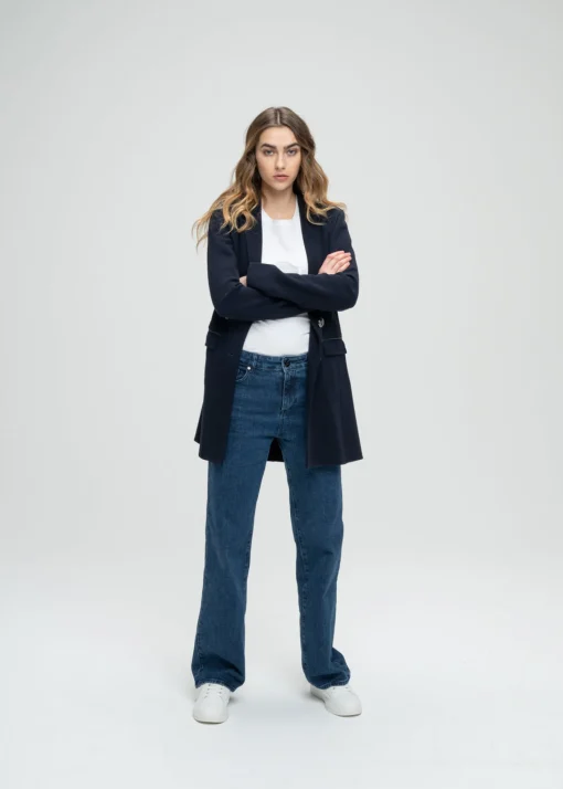 Jeans large bleu denim
