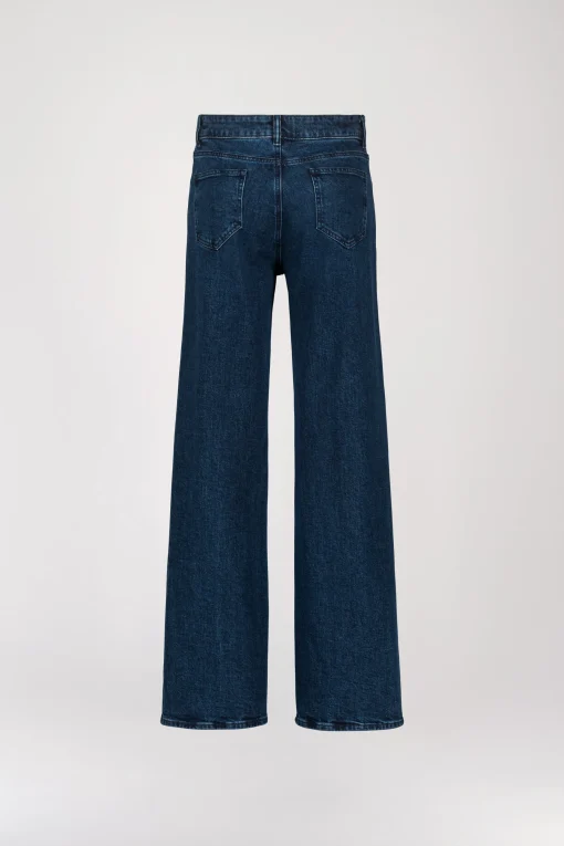 Jeans large bleu denim