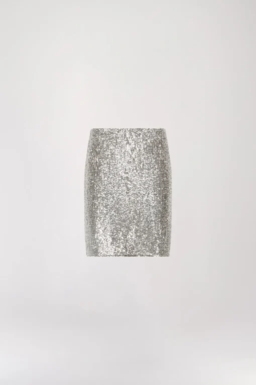 Jupe à sequins argent