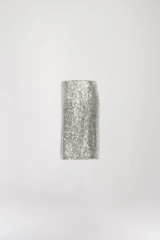 Jupe à sequins argent
