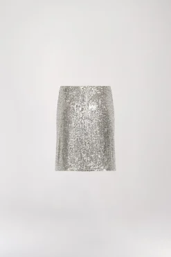 Jupe à sequins argent