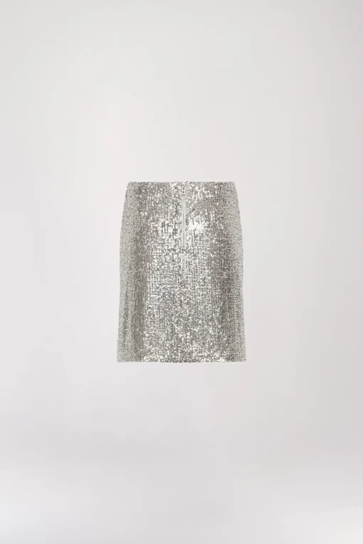 Jupe à sequins argent