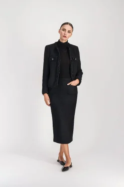 Jupe en tweed noire
