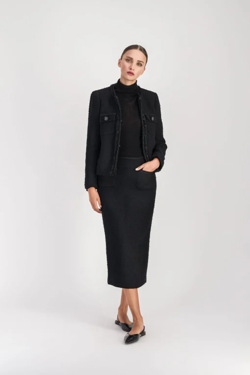 Jupe en tweed noire