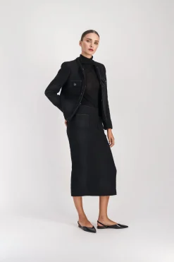 Jupe en tweed noire