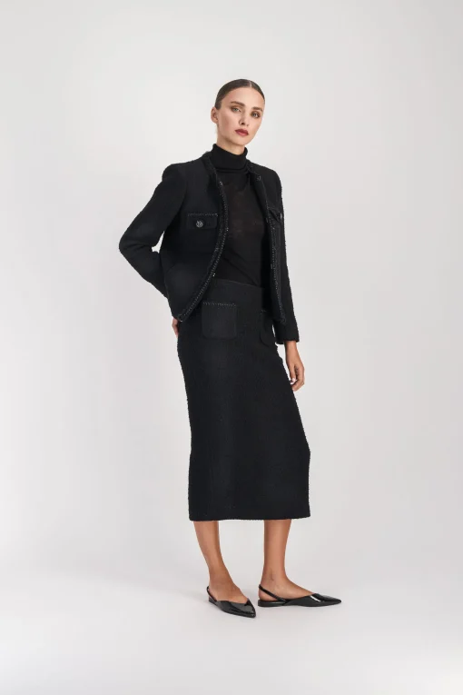 Jupe en tweed noire