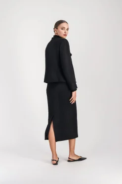 Jupe en tweed noire