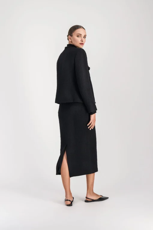 Jupe en tweed noire