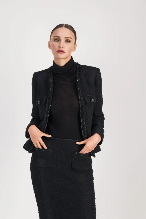 Jupe en tweed noire