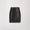 Jupe trapèze cuir noir