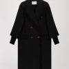 Manteau à franges noir