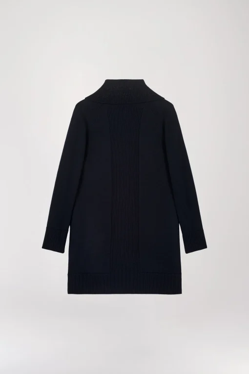 Manteau à revers ouverts marine