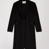 Manteau cape en laine et cachemire noir