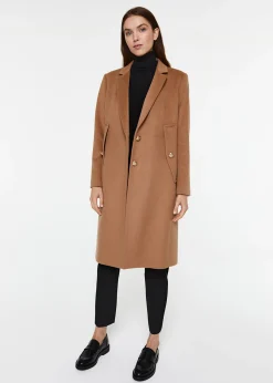 Manteau cape en laine et cachemire noir