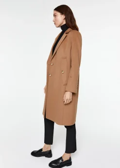 Manteau cape en laine et cachemire noir