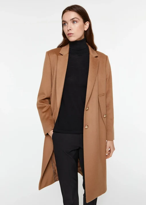 Manteau cape en laine et cachemire noir