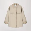 Manteau chemise beige
