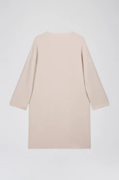 Manteau croisé en crêpe de laine