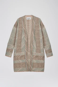Manteau ethnique en maille