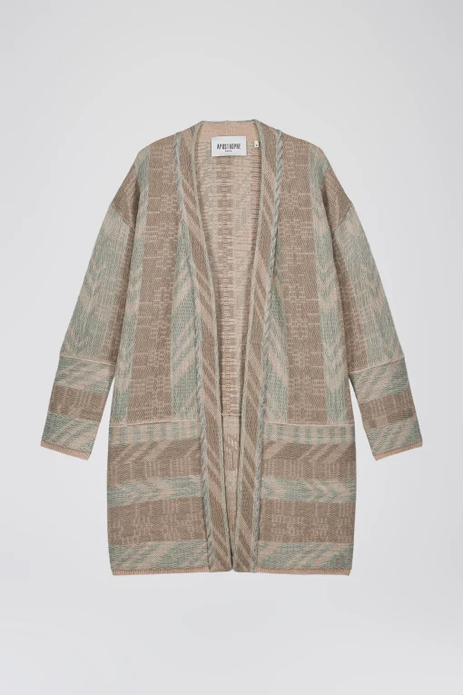 Manteau ethnique en maille