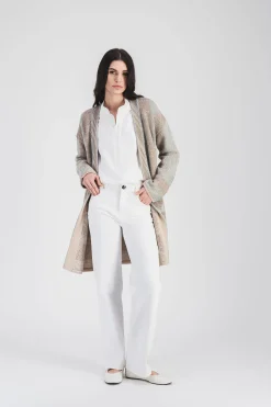 Manteau ethnique en maille