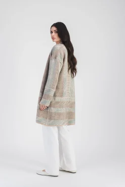 Manteau ethnique en maille
